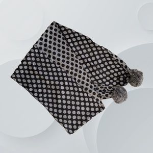❄️ ( Aeropostale )  Soft Reversible Winter Scarf with Pom-Poms, NWT